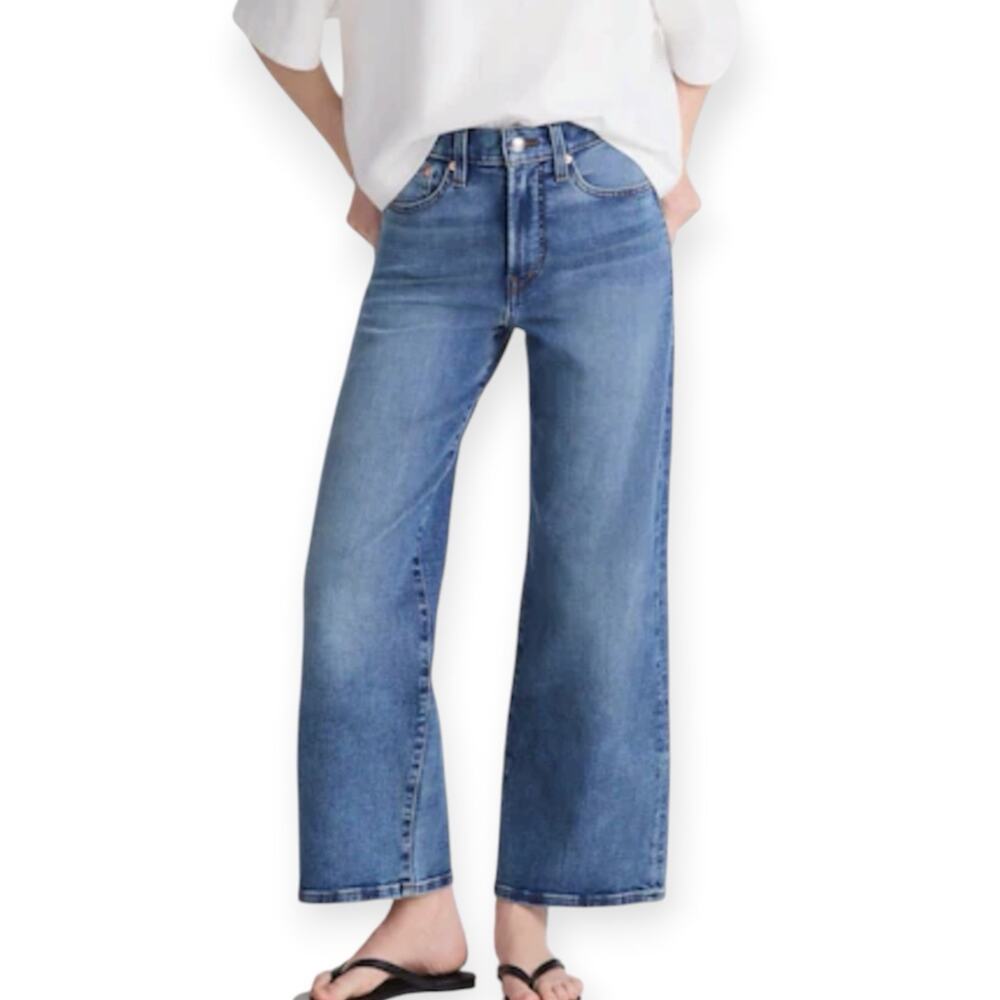 NWD Madewell The Wide Leg Crop Jeans Women’s Size 23S Oneida Wash